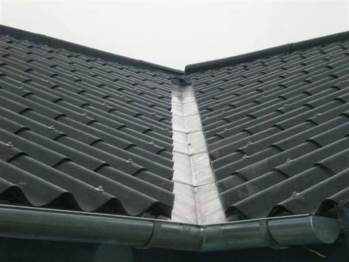 Teglbelagt tag med tagrende